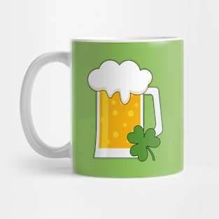 Irish Beer Mug with Shamrock Clover Mug